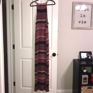 pink & marroon maxi dress! soft and stretchy